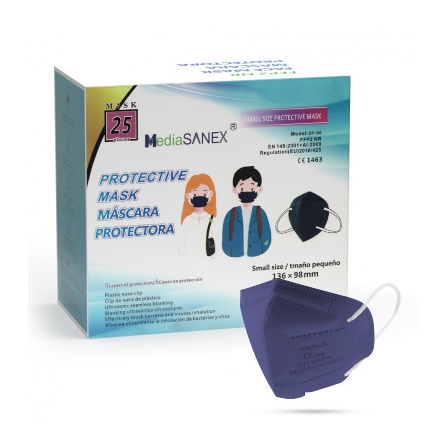 Media Sanex Respiraator - laste suurus FFP2 NR tumesinine 100 tk