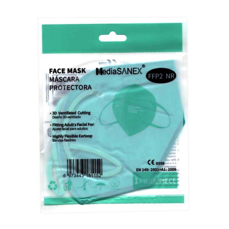 Media Sanex Respirator FFP2 NR / KN95 mentool100 tk