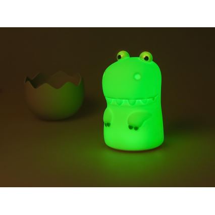 MegaLight - LED RGB Hämardatav laetav laste puutetundlik lamp DIGGY DINO LED/5V