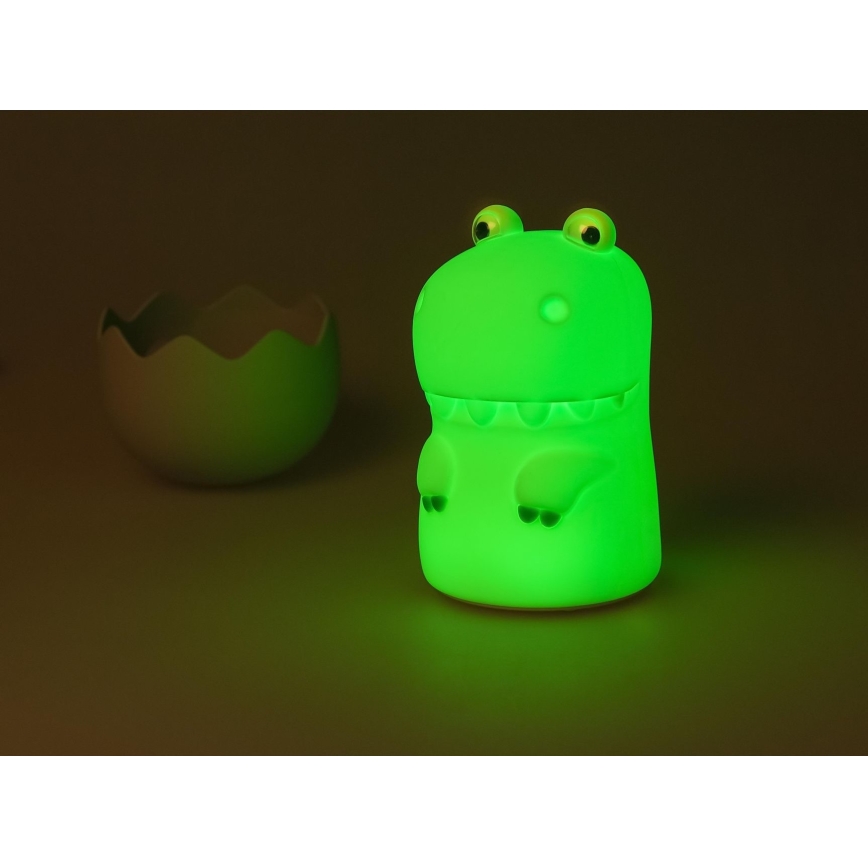 MegaLight - LED RGB Hämardatav laetav laste puutetundlik lamp DIGGY DINO LED/5V