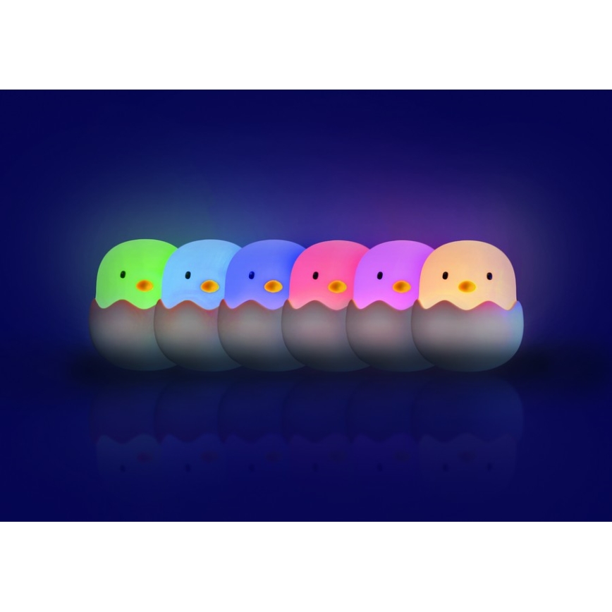 MegaLight - LED RGB Hämardatav laetav laste puutetundlik lamp EGGY EGG LED/5V