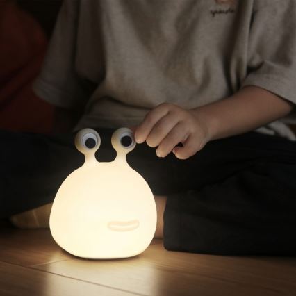 MegaLight - LED RGB Hämardatav laetav laste puutetundlik lamp MOMO MOON LED/5V