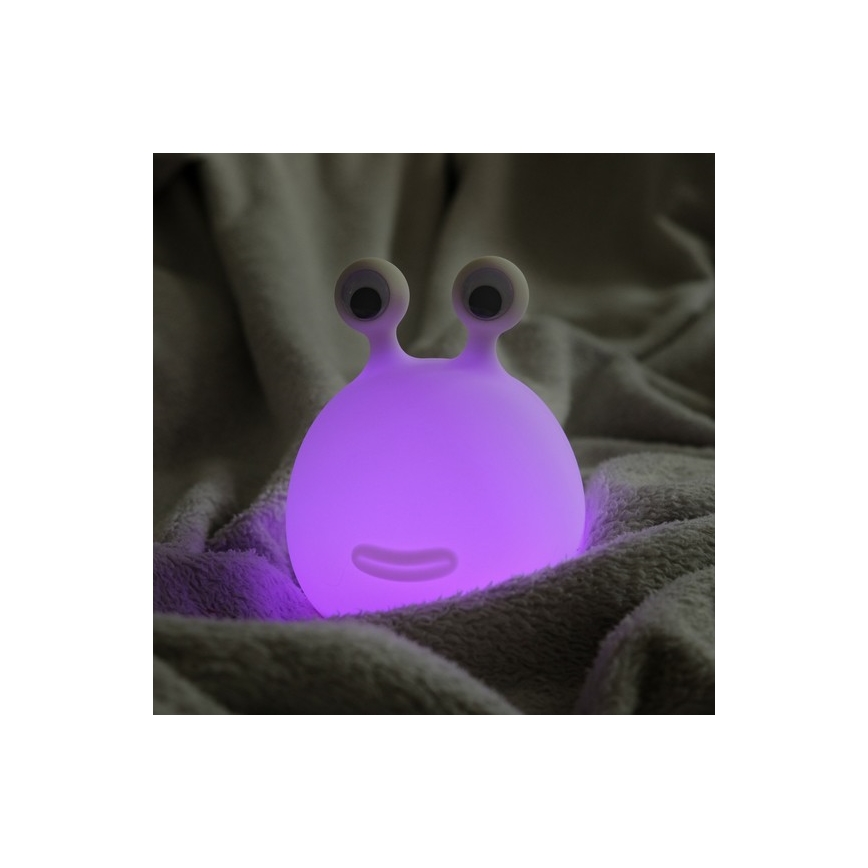 MegaLight - LED RGB Hämardatav laetav laste puutetundlik lamp MOMO MOON LED/5V
