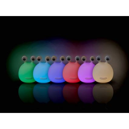 MegaLight - LED RGB Hämardatav laetav laste puutetundlik lamp MOMO MOON LED/5V