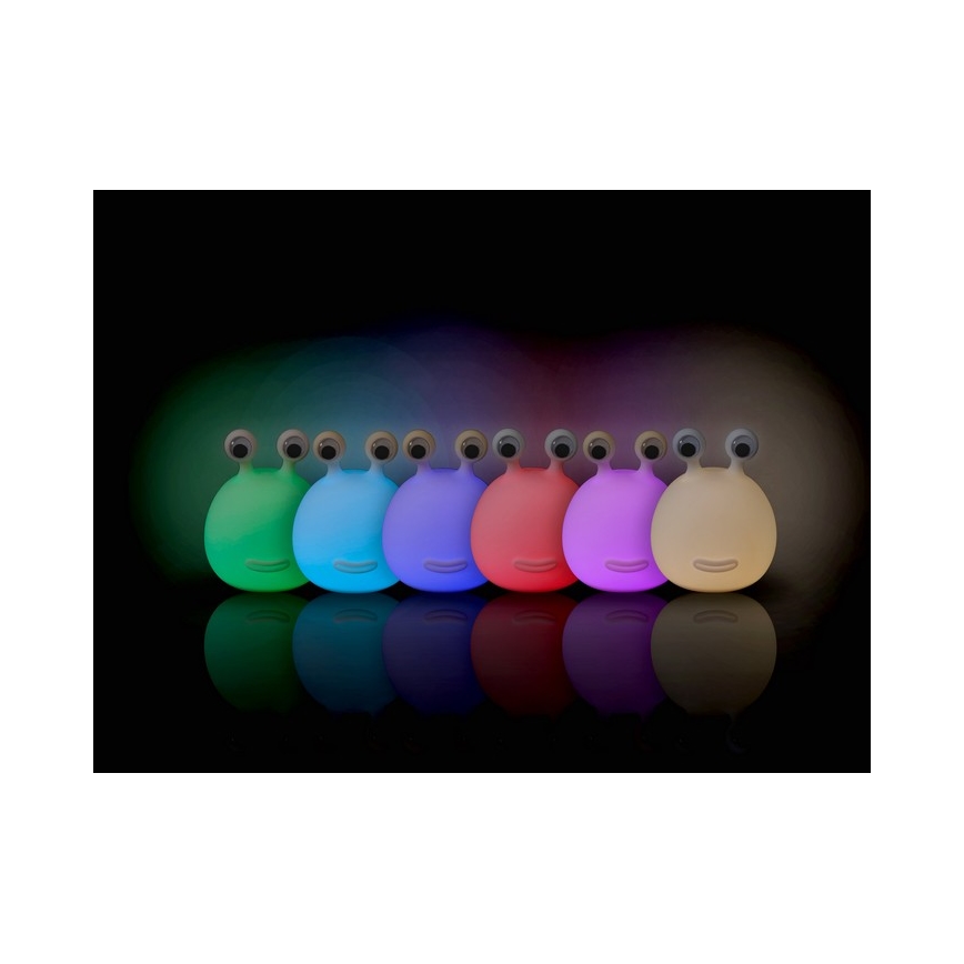 MegaLight - LED RGB Hämardatav laetav laste puutetundlik lamp MOMO MOON LED/5V