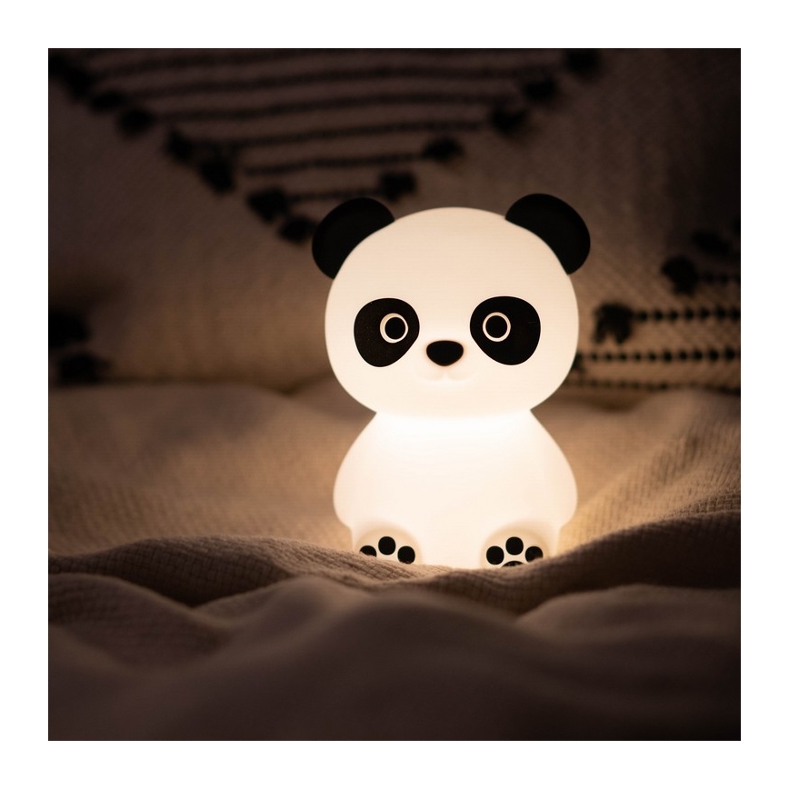 MegaLight - LED RGB Hämardatav laetav laste puutetundlik lamp PADDY PANDA LED/5V