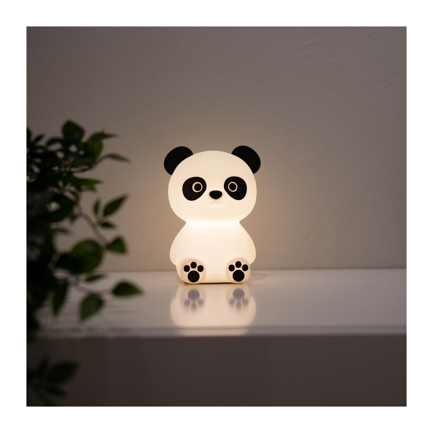 MegaLight - LED RGB Hämardatav laetav laste puutetundlik lamp PADDY PANDA LED/5V