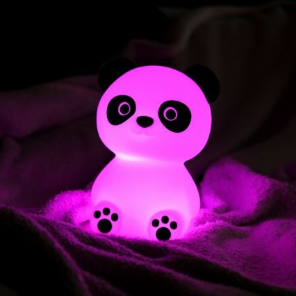 MegaLight - LED RGB Hämardatav laetav laste puutetundlik lamp PADDY PANDA LED/5V