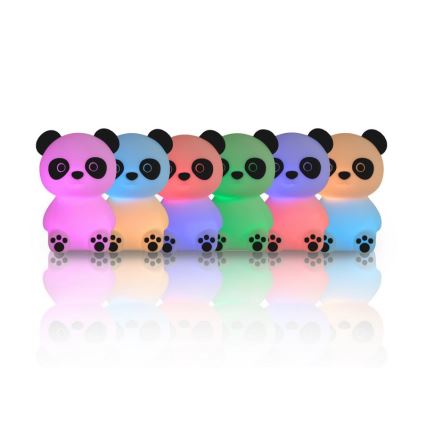 MegaLight - LED RGB Hämardatav laetav laste puutetundlik lamp PADDY PANDA LED/5V