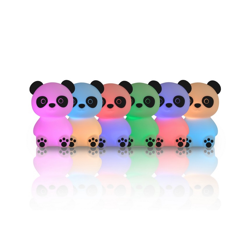 MegaLight - LED RGB Hämardatav laetav laste puutetundlik lamp PADDY PANDA LED/5V