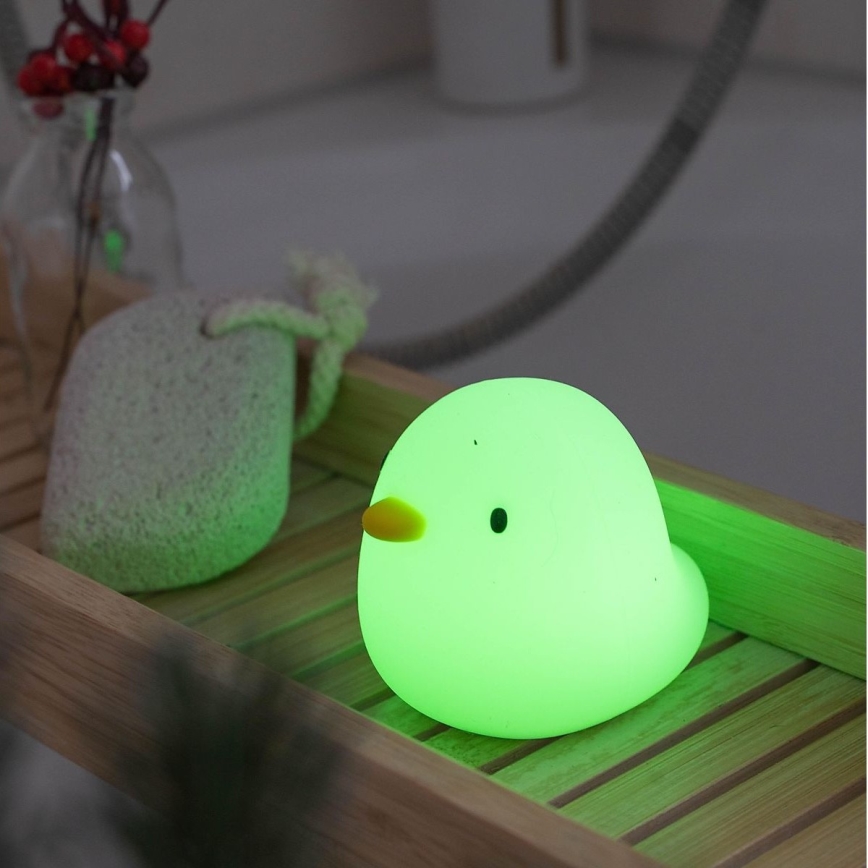 MegaLight - LED RGB Laetav laste puutetundlik lamp vanni kohale SWIMMY DUCK LED/5V IP67