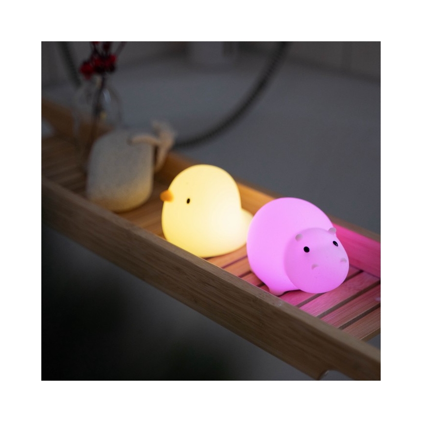 MegaLight - LED RGB Laetav laste puutetundlik lamp vanni kohale SWIMMY DUCK LED/5V IP67