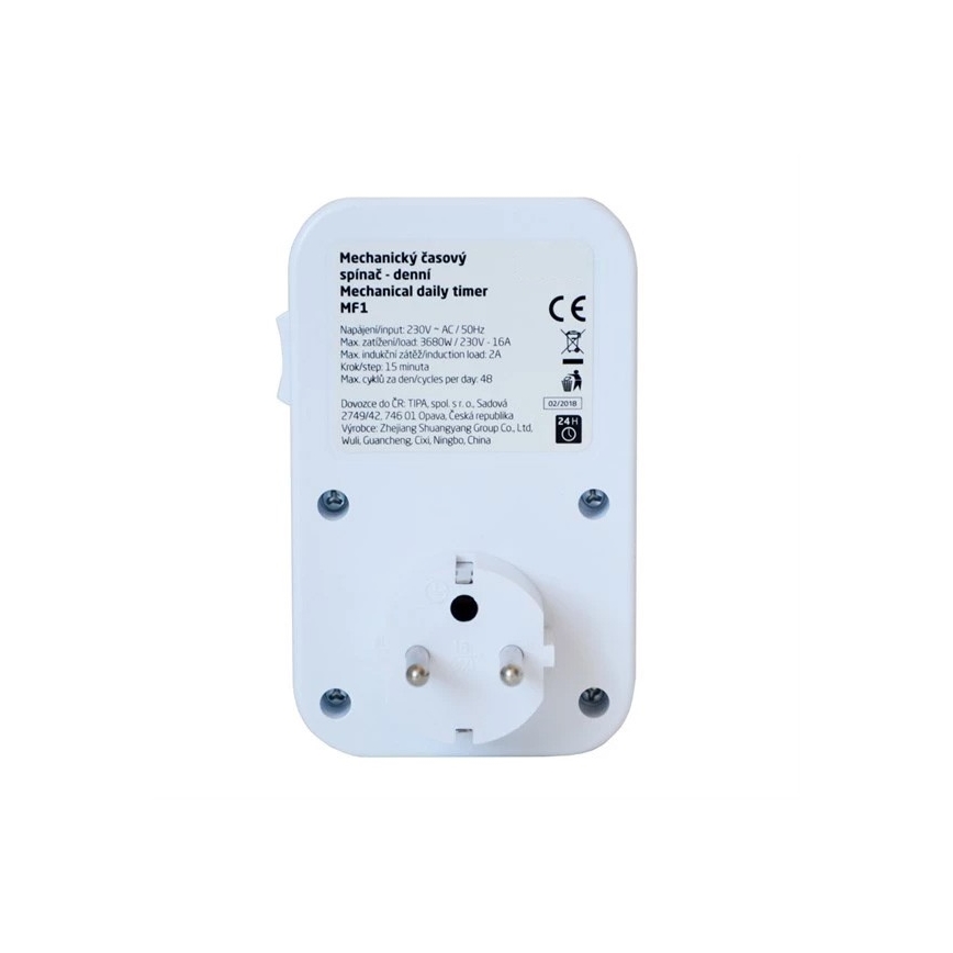 Mehaaniline igapäevane taimerlüliti 16A/230V