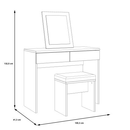 Meigilaud ERO + taburet pruun/must