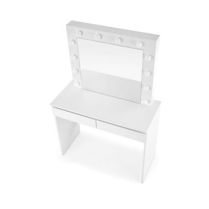 Meigilaud LED-valgustusega HOLLYWOOD 140x94 cm valge