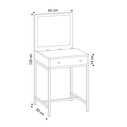 Meigilaud MARY 128x50 cm pruun/must