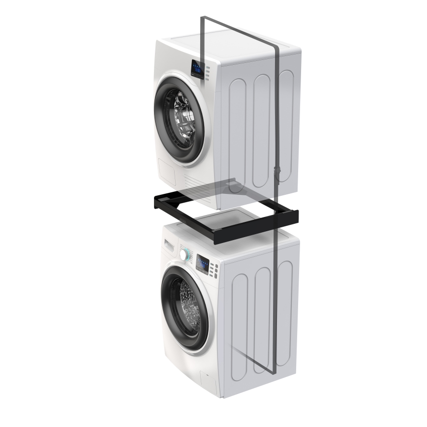 Meliconi 656138 - Vaheosa pesumasina ja kuivati jaoks 70 cm must