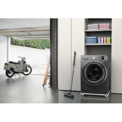 Meliconi 656149 - Vibratsioonivastane alus pesumasinale väljatõmmatavate ratastega, 47 cm, valge