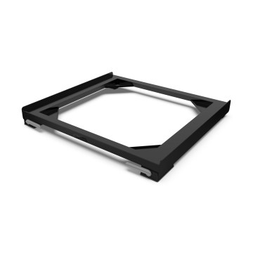 Meliconi 656168 – pesumasina vibratsioonivastane alus väljatõmmatavate ratastega, 47 cm, must