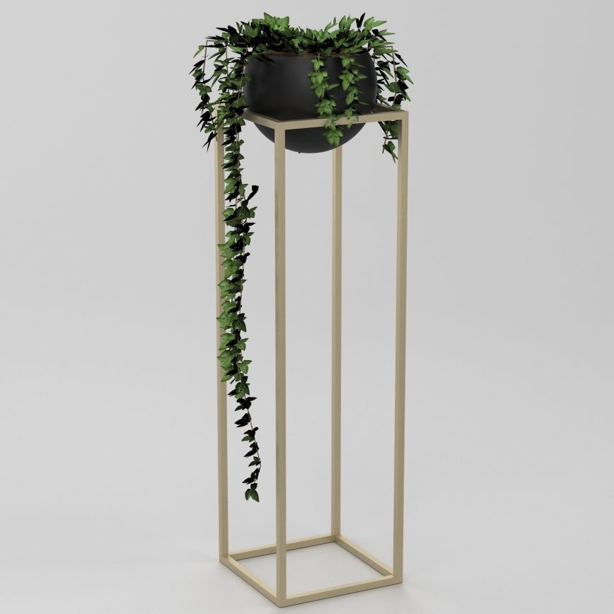 Metallist lillepott 111,3x29 cm kuldne