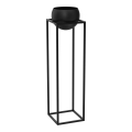 Metallist lillepott 111,3x29 cm must