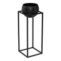 Metallist lillepott 81,3x29 cm must