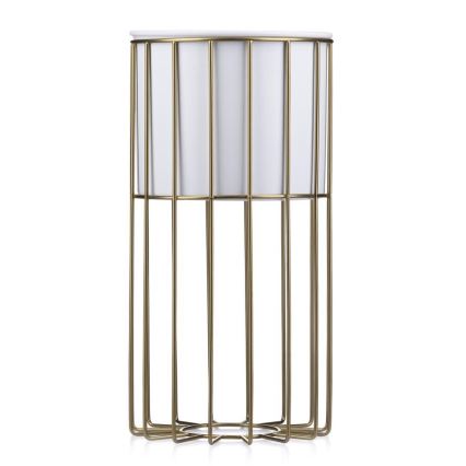 Metallist lillepott LOFT 42x20 cm kuldne/valge