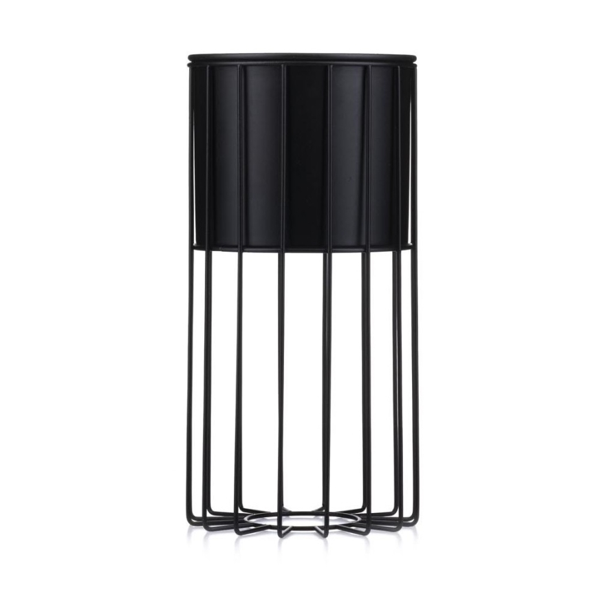Metallist lillepott LOFT 42x20 cm must