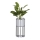 Metallist lillepott LOFT 42x20 cm must/valge