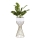 Metallist lillepott LOFT 46x20 cm kuldne/valge