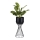 Metallist lillepott LOFT 46x20 cm must