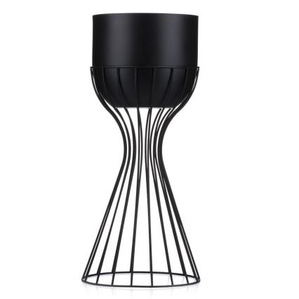 Metallist lillepott LOFT 46x20 cm must