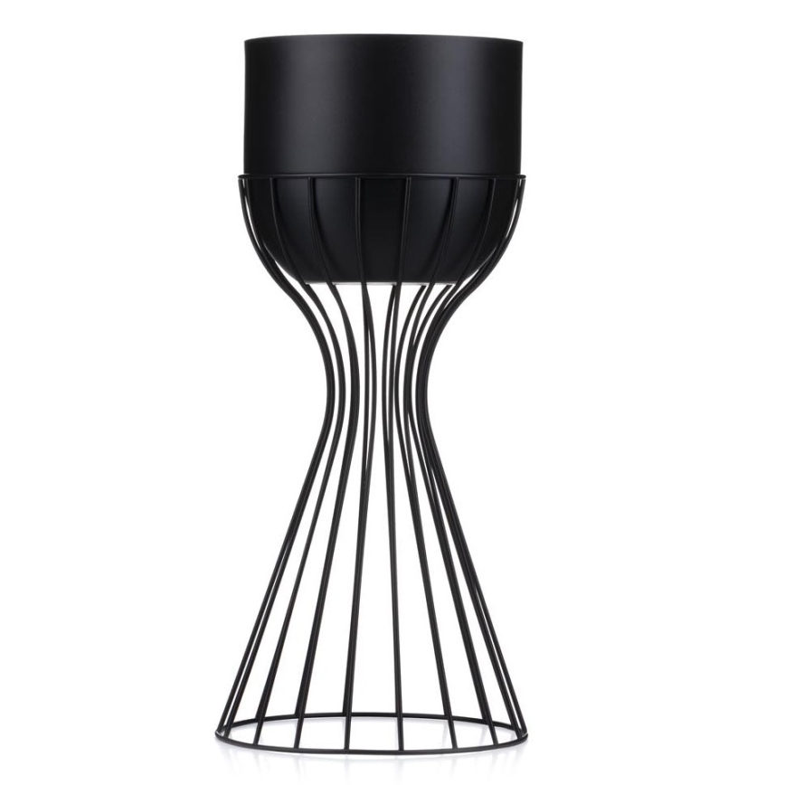 Metallist lillepott LOFT 46x20 cm must