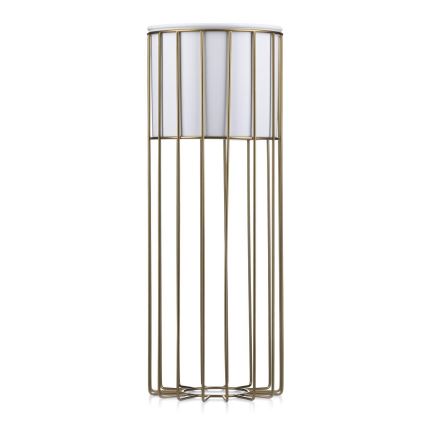 Metallist lillepott LOFT 55x20 cm kuldne/valge
