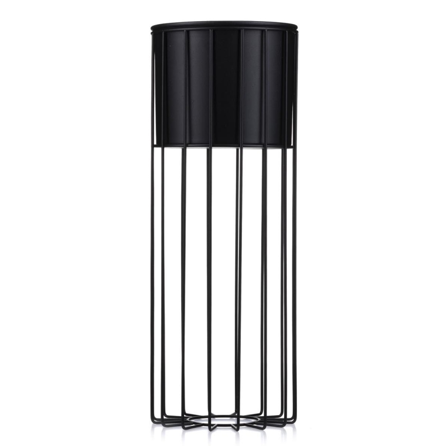 Metallist lillepott LOFT 55x20 cm must