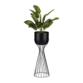 Metallist lillepott LOFT 56x20 cm must