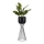 Metallist lillepott LOFT 56x20 cm must