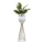 Metallist lillepott LOFT 68x20 cm kuldne/valge