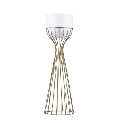 Metallist lillepott LOFT 68x20 cm kuldne/valge
