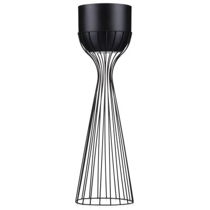 Metallist lillepott LOFT 68x20 cm must