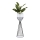 Metallist lillepott LOFT 68x20 cm must/valge