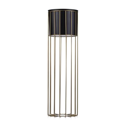 Metallist lillepott LOFT 70x20 cm kuldne/must