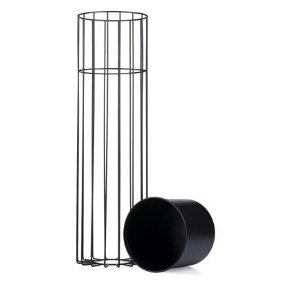 Metallist lillepott LOFT 70x20 cm must