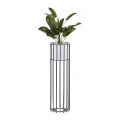 Metallist lillepott LOFT 70x20 cm must/valge