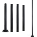 Metallist mast välisvalgustuseks BASE, 4 m, läbimõõduga 60 mm, must