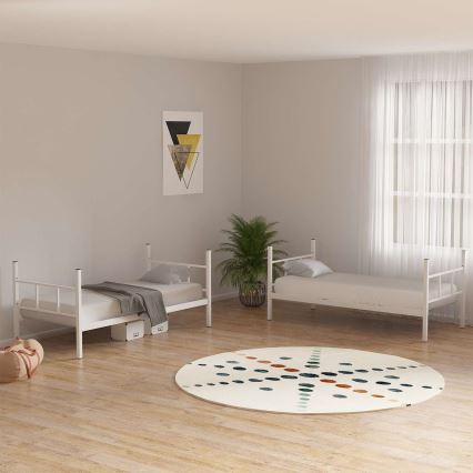 Metallist narivoodi MAVEN 90x200 cm valge kandevõime 2x100 kg