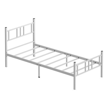 Metallist üheinimesevoodi PIRON 90x200 cm valge kandevõime 120 kg