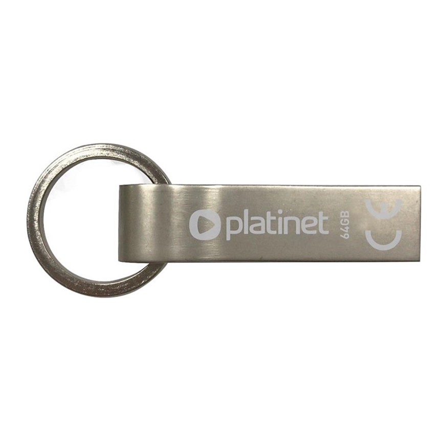 Metallist veekindel Flash Disk USB 64GB matt kroom