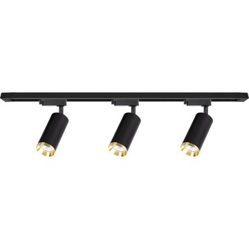 MICA liistusüsteemi suunatav valgusti 3xGU10/10W/230V must/kuldne