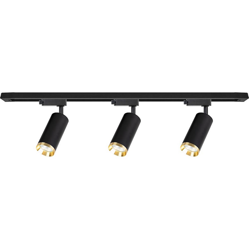 MICA liistusüsteemi suunatav valgusti 3xGU10/10W/230V must/kuldne